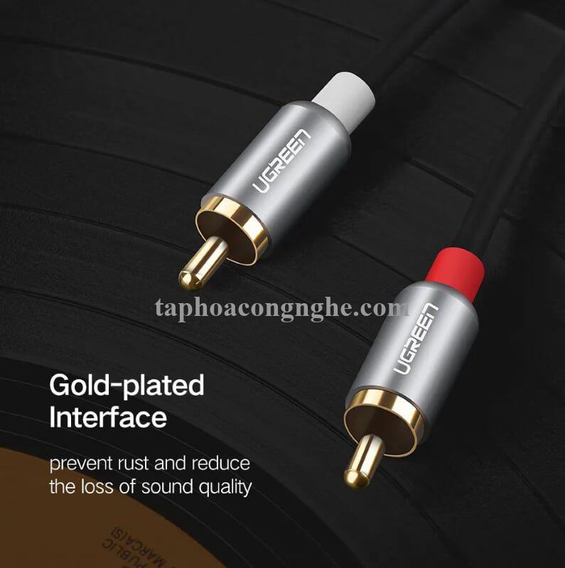 Ugreen 40931 0.5M Đen Cáp âm thanh Bông sen 2 ra 2 dương AV146 30040931